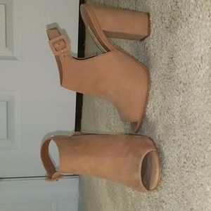 Steve Madden suede block heels